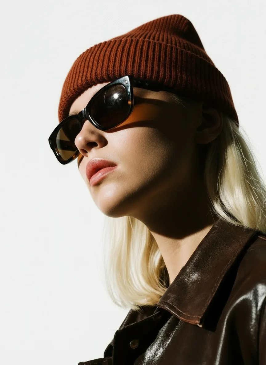 AI Woman wearing beanie